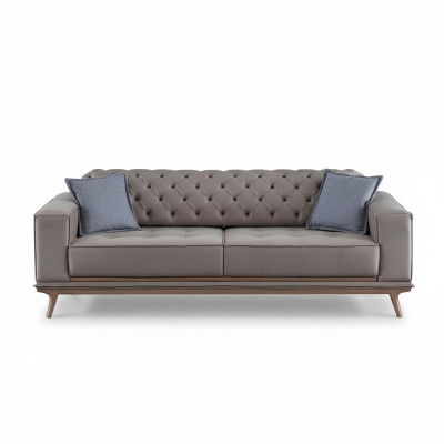 Sofa 4-seater design sofas upholstered gray textile relax seating furniture modern