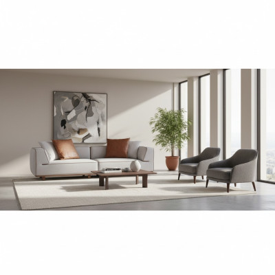 Sofa 4-seater design sofas upholstery gray fabric relax seat furniture 272cm xl