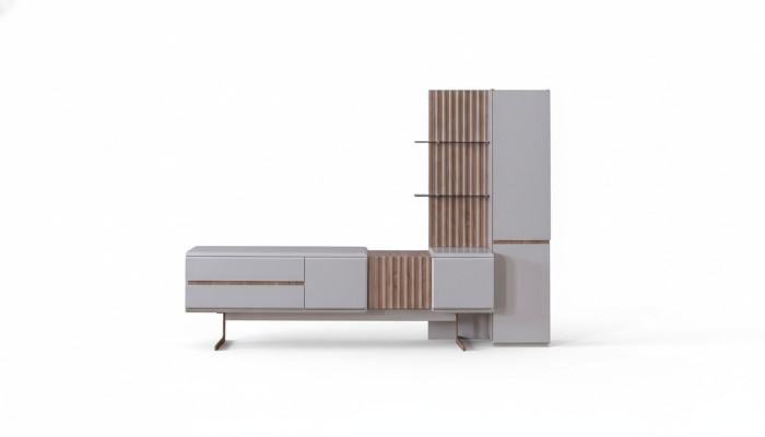 Exclusive living room set, 2-piece, TV stand, cabinet, shelf, shelves, furniture