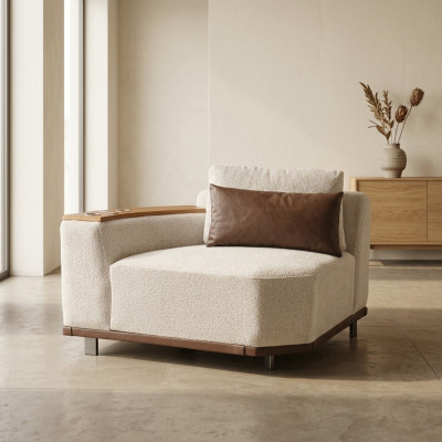 Beige modular sofa designer corner sofas living room luxurious upholstered couches