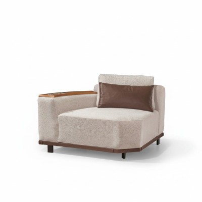 Exclusive Beige L-Shaped Corner Sofa Living Room Corner Couch Upholstered Sofas New