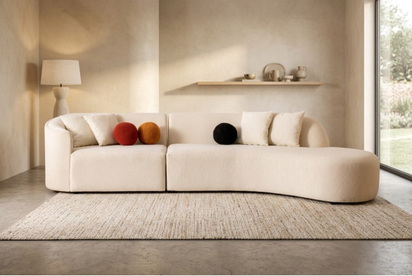 Designer white couch sofa corner sofa L-shape modern furniture living room corner set