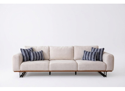 Designer 4-seater sofa, modern furniture, white color in style living room