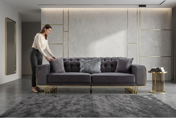 sofa luxury furniture living room feet 240cm couch sofas couches 3-seater