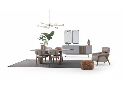 Dining room set dining suite group table chairs 8-piece modern furniture dining group