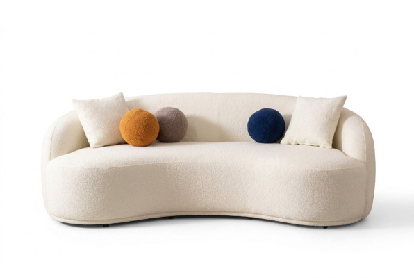 Design couch, semicircular couches, luxury sofa, upholstered furniture, 4-seater XXL big