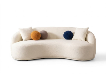 Design couch, semicircular couches, luxury sofa, upholstered furniture, 4-seater XXL big