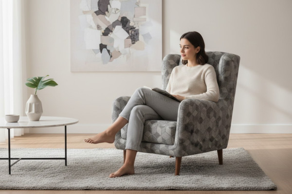 Luxury furniture three-seater armchair 1-seater modern armchair upholstered textile