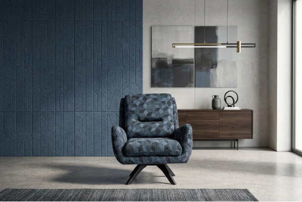 Living room luxury armchair gray club lounge modern designer furniture furnishing