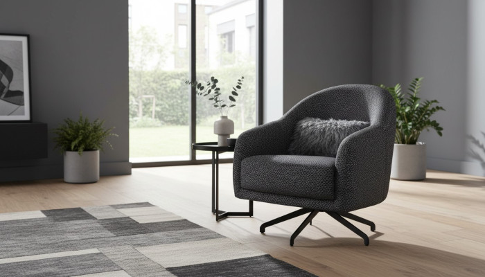 Design armchair living room luxury furniture black stylish lounge club