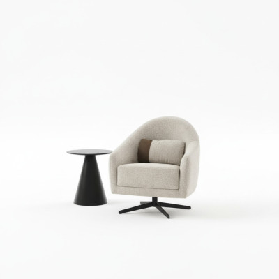 Luxury Armchair Stylish Furniture Living Room Design Swivel Lounge Club Wood
