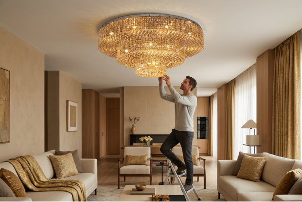 Chandelier Light Crystal Lamp Lighting Ceiling Light Lamp 150x55