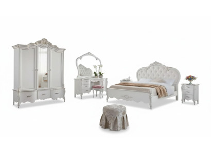 Complete Bedroom Furniture Set White Classic Furniture Set 8-piece new