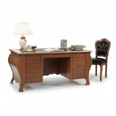 Office desk classic design writing desk brown wood table furniture