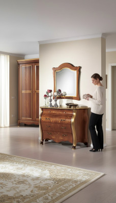 Bedroom furniture dresser with mirror luxury classic furniture set 2-piece