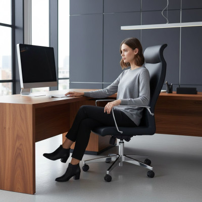 Modern faux leather swivel chair black office chair gaming chair office chairs chairs
