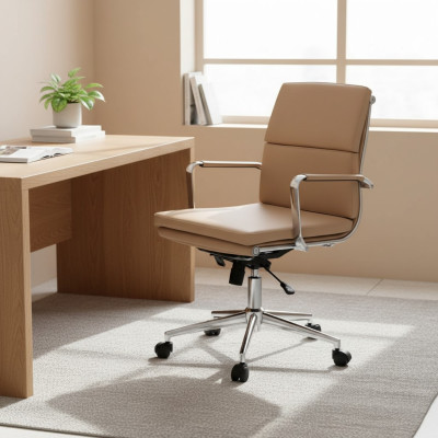 Luxurious swivel chair beige gaming modern single chair office chair office chair