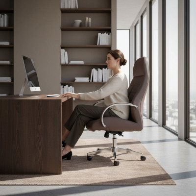 Chair upholstery faux leather office chairs modern computer chairs furniture brown