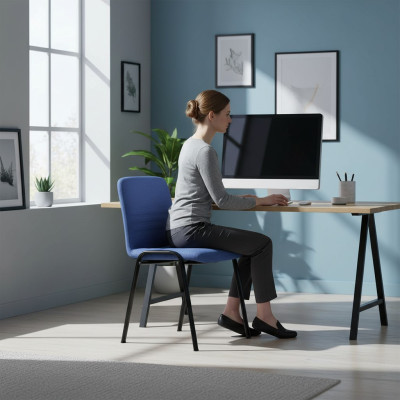 Office chair blue luxurious office chair office chair textile designer chair metal furniture