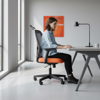 Office chairs orange desk chair swivel chair executive chair mesh design office chair