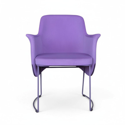 Dining chair chair kitchen chair armchair seat fabric modern wood purple