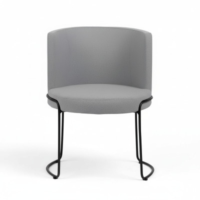 Chair Modern Upholstered Dining Room Chairs Fabric Color Grey 1-Seater New