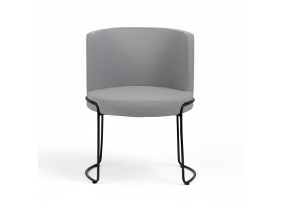 Chair Modern Upholstered Dining Room Chairs Fabric Color Grey 1-Seater New