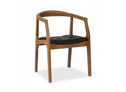 Stylish wooden chair dining room chairs brown single-seater luxury 1-seater armchair