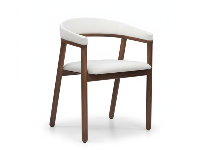 Dining chair white wooden chair modern armchair single-seater chairs