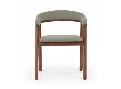 Gray dining chair design wooden chair single-seater upholstered 1-seater chair