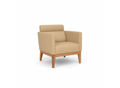 Beige club armchair Relax 1-seater designer armchair living room chair