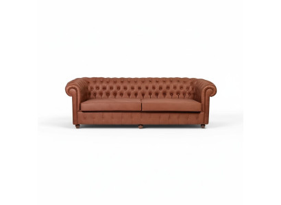 Brown three-seater Chesterfield 3-seater living room couch modern sofas