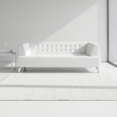 White two-seater luxury sofa modern 2-seater club sofa lounge couch new