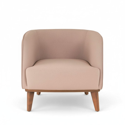 Beige armchair upholstery living room single-seater designer lounge relaxation chair