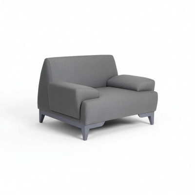 Gray Designer Armchair Modern Living Room 1-Seater Relax Upholstered Armchair