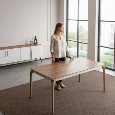 Luxury dining table dining room table dining area table dining room modern wood brown