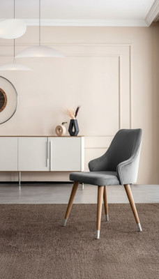 Chair Chairs Luxury Design Armchair Wood Upholstery New Modern Dining Room Furniture Wood