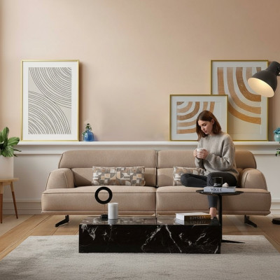 3-seater sofa, designer sofa, couch, sofas, couches, fabric, textile, new upholstery
