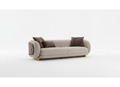Living room textile sofa 4-seater luxury furniture seating design couch lounge new