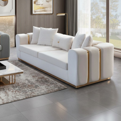 Exclusive 4-seater designer upholstered sofas luxurious living room furniture