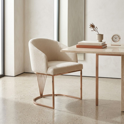 Upholstered chair dining room chair wooden chair kitchen chair white modern gold