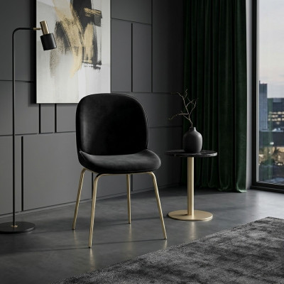 Black upholstered armchair designer dining chair modern kitchen chairs