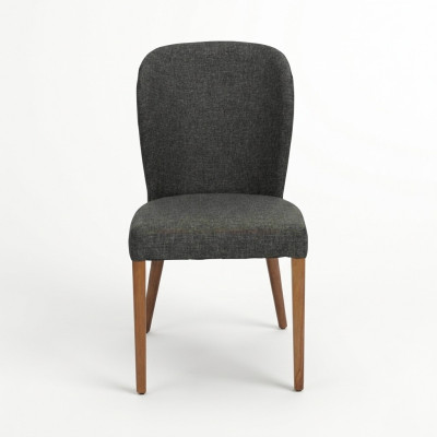 Gray modern wooden chair upholstered armchairs designer armchair single seater