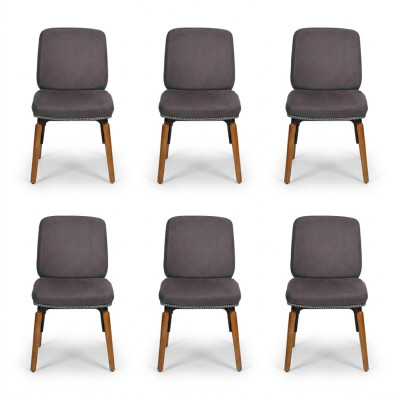 Design 6x chair set armchair chair group gastronomy new dining room kitchen groups