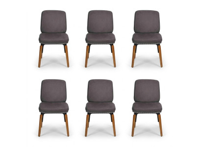 Design 6x chair set armchair chair group gastronomy new dining room kitchen groups