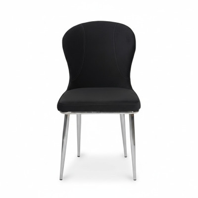 Black stainless steel chair designer kitchen furniture luxury upholstered armchairs