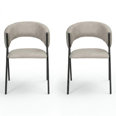 Dining Room Luxury Designer Style Modern 2x Chairs Upholstered Seat New Furniture