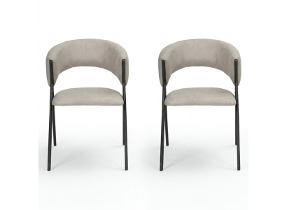 Dining Room Luxury Designer Style Modern 2x Chairs Upholstered Seat New Furniture