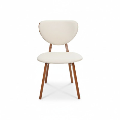White dining chair designer wood chair luxury single-seater with armrests