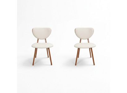 Dining room chair white 2x chairs wooden chair modern single-seater chair new